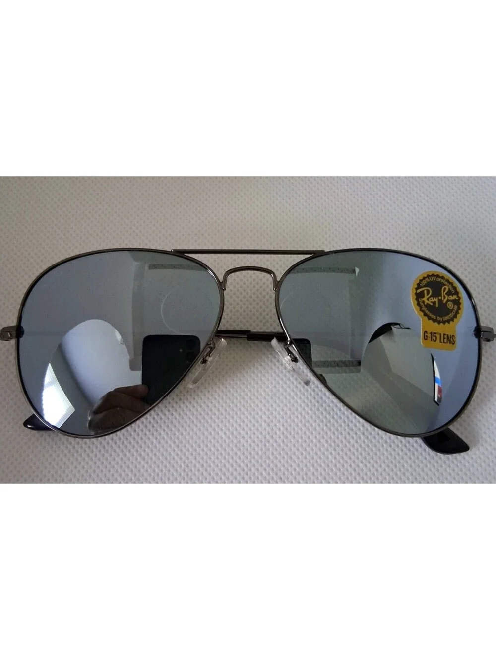 NEW Ray Ban RB3025 58mm Aviator Mirrored Lens Gunmetal Frame Sunglasses